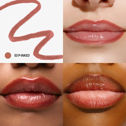 Sacheu Lip Liner STAY-N - Peel-Off Lip Liner Stain - All Day & Night Lip Liner with Hyaluronic Acid & Vitamin E - Long Lasting Formula - 0.12 Fl Oz / 3.5 Ml