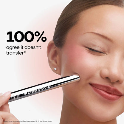 Sacheu Lip Liner STAY-N - Peel-Off Lip Liner Stain - All Day & Night Lip Liner with Hyaluronic Acid & Vitamin E - Long Lasting Formula - 0.12 Fl Oz / 3.5 Ml